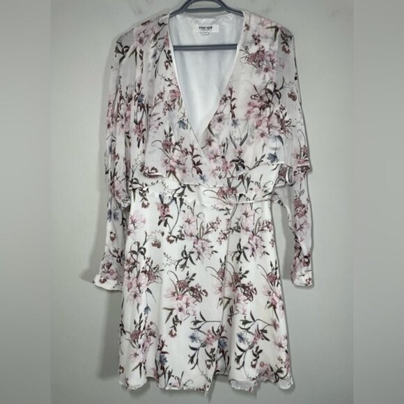 Ever New Wrap Floral Mini Dress size 6 - Picture 3 of 6